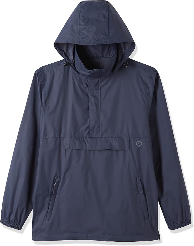 Outdoor Ventures Men's Rain Jacket Waterproof Lightweight Packable Rain Pullover for Hiking Golf Running