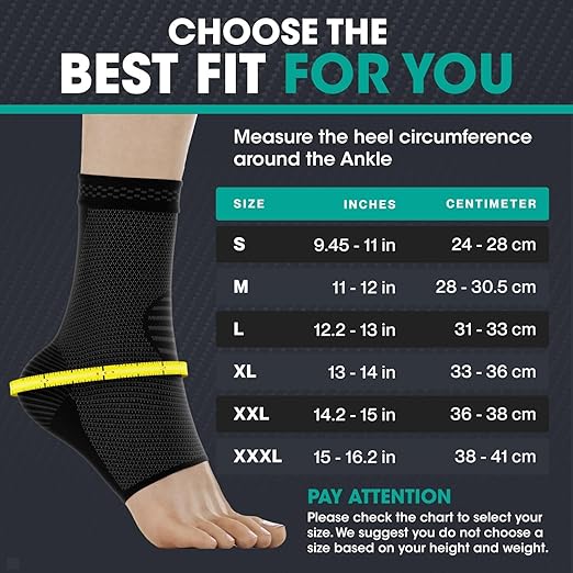 Modvel Foot & Ankle Brace Socks for Sprained Ankle Compression Sleeve - Plantar Fasciitis Relief Brace, Foot Support for pain Women & Men - Tendonitis & Arthritis Feet Sleeve, Stabilizing Ankles Wrap