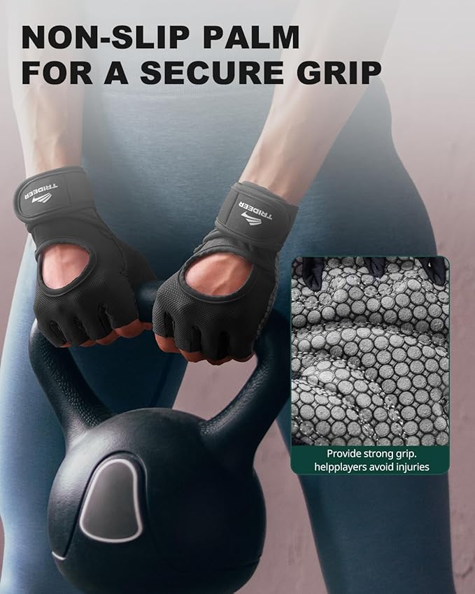 Trideer Weight Lifting Gloves for Women Men with Wrist Support, Workout Gloves Women Full Palm Protection for Gym Training, Fitness, Weightlifting & Pull Ups