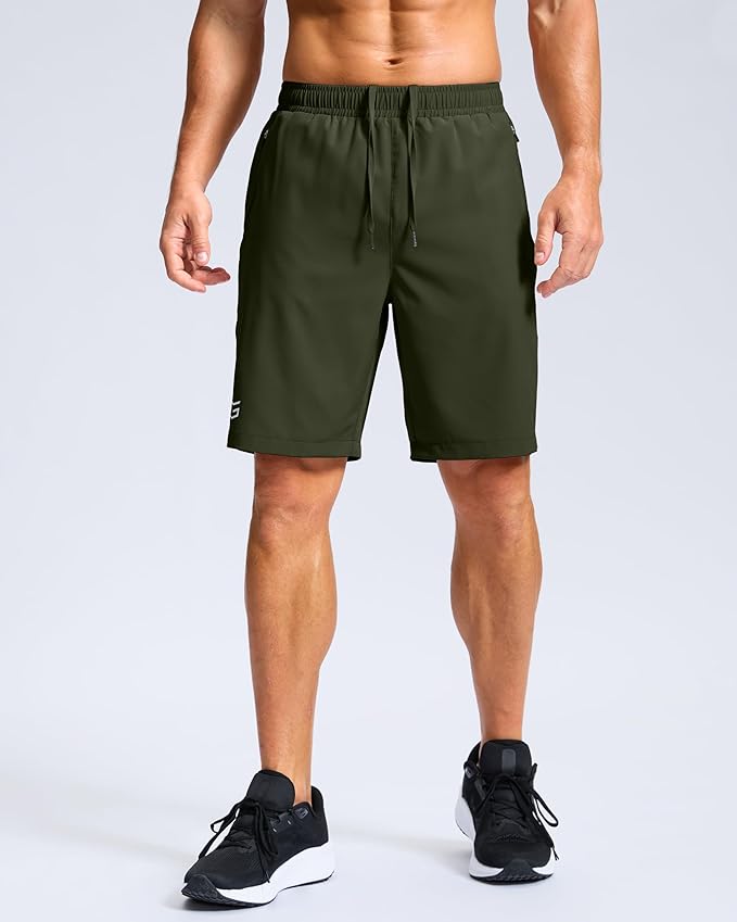 G Gradual Men's Athletic Running Shorts with Zipper Pockets Quick Dry 7"/ 5"/ 9" Workout Gym Shorts for Basketball Hiking