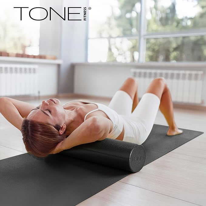 Tone Fitness High Density EPP Foam Exercise Foam Roller for Yoga, Pilates, Stretching, Massage, and Recovery | Multiple Sizes and Colors