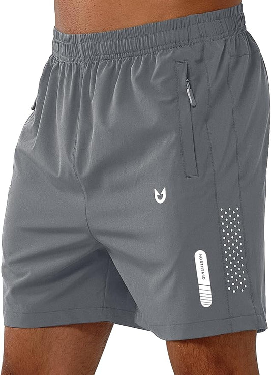 NORTHYARD Men's Athletic Running Shorts Quick Dry Workout Shorts 7"/ 5"/ 9" Lightweight Sports Gym Basketball Tennis Hiking