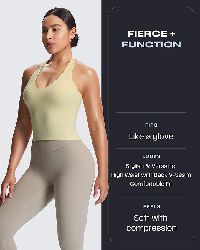 Aoxjox High Waisted Workout Leggings for Women Tummy Control Buttery Soft Yoga Metamorph Deep V Pants 26"