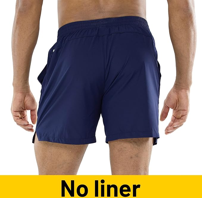 MIER Men's Workout Running Shorts Quick Dry Active 5 Inches Shorts with Pockets, Lightweight, Breathable