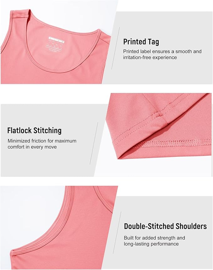 Boladeci Men's Tank Top Workout Athletic Quick Dry UPF 50+ Sun Protection Lightweight Summer Beach Gym Sleeveless Shirts