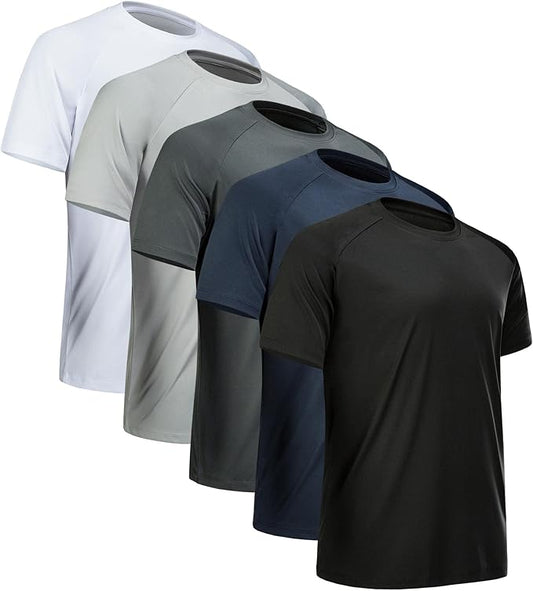 CE' CERDR Mens Workout Shirts Quick Dry Performance Short Sleeve Athletic Shirts