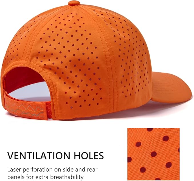 UPF 50+ Performance Water Resistant Baseball Cap Lightweight Breathable Hat Golf Running Boat Hiking for Men Women