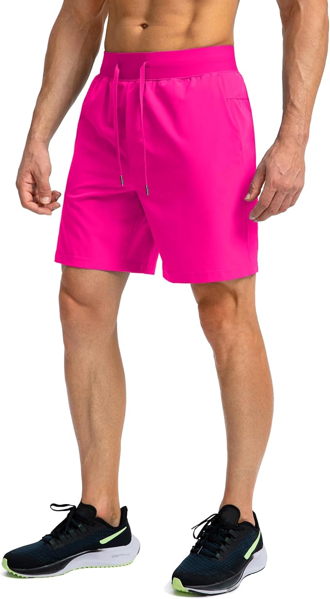 Men's Running Shorts with Zipper Pockets 9 Inch/ 7 Inch / 5 Inch Lightweight Quick Dry Gym Workout Athletic Shorts for Men