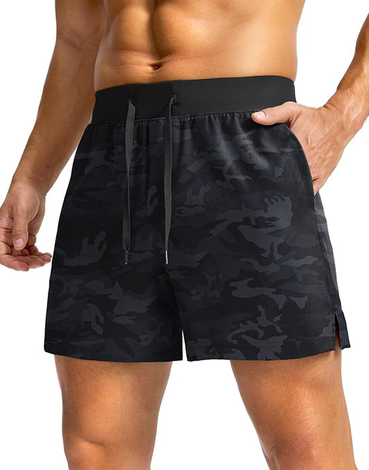 Men's Running Shorts with Zipper Pockets 9 Inch/ 7 Inch / 5 Inch Lightweight Quick Dry Gym Workout Athletic Shorts for Men