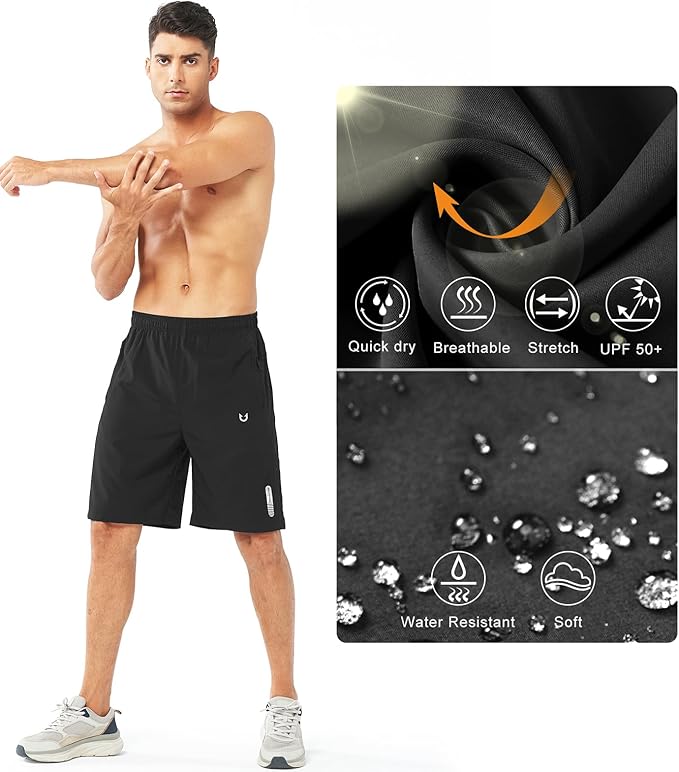 NORTHYARD Men's Athletic Running Shorts Quick Dry Workout Shorts 7"/ 5"/ 9" Lightweight Sports Gym Basketball Tennis Hiking