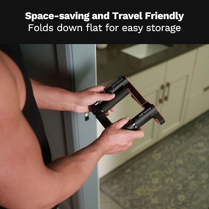 Jayflex CrossGrips Compact Pull Up Bar - Pull Up Bar Door Frame for Work from Home Fitness - Adjustable Door Frame Pullup Bar Handles - 250 lbs Capacity