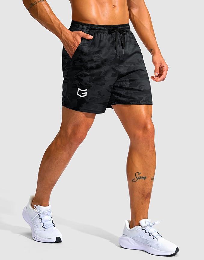 G Gradual Men's Running Athletic Shorts with Zipper Pocket 5"/ 7" Lightweight Quick Dry Gym Workout Shorts for Tennis Active