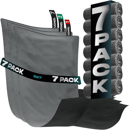 Sweat Towels Set 7 - Quick Dry Gym Towel Man and Woman Microfibre Towels for Gym Pack 7 - Exercise Towel Fast Dry - Odor-Free All Week