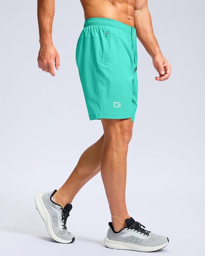 G Gradual Men's Athletic Running Shorts with Zipper Pockets Quick Dry 7"/ 5"/ 9" Workout Gym Shorts for Basketball Hiking