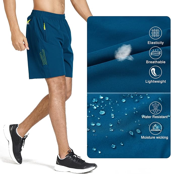 NORTHYARD Men's Athletic Running Shorts Quick Dry Workout Shorts 7"/ 5"/ 9" Lightweight Sports Gym Basketball Tennis Hiking