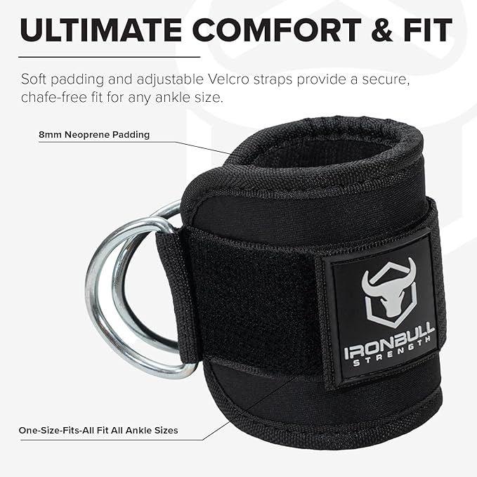 Women's Ankle Strap for Cable Machines & Resistance Bands: Gym & Home Workout Cuff Attachment for Leg Extensions, Kickbacks, Hip Abductors - Booty Exercises