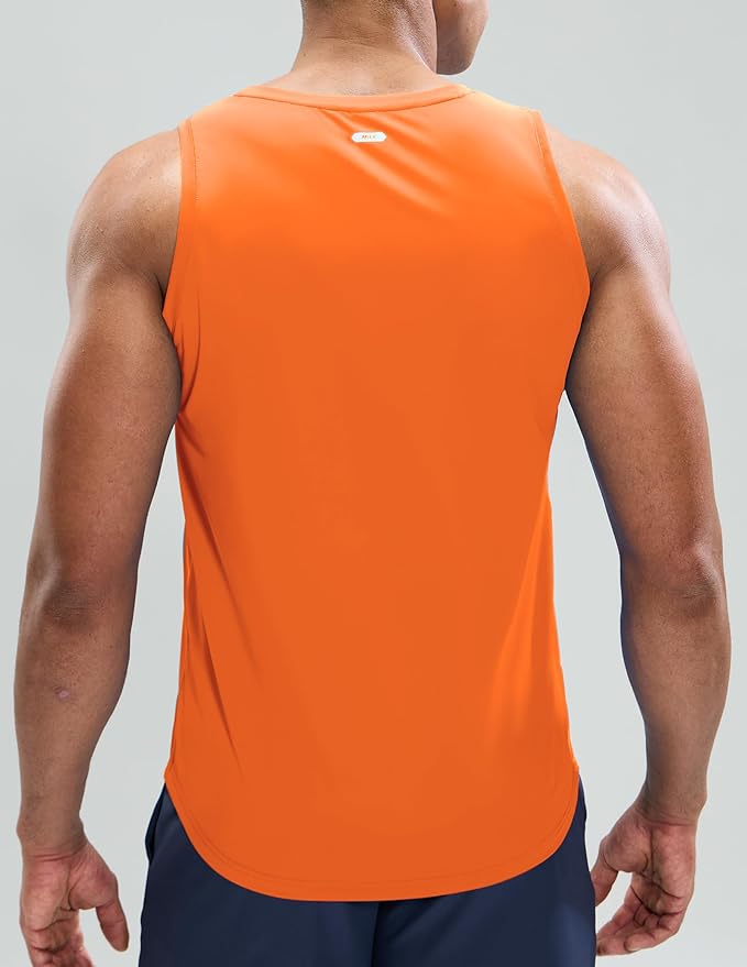 MIER Men's Tank Tops Workout Sleeveless Tee Shirts Muscle Athletic Gym Running Beach Tanks for Men, Quick Dry