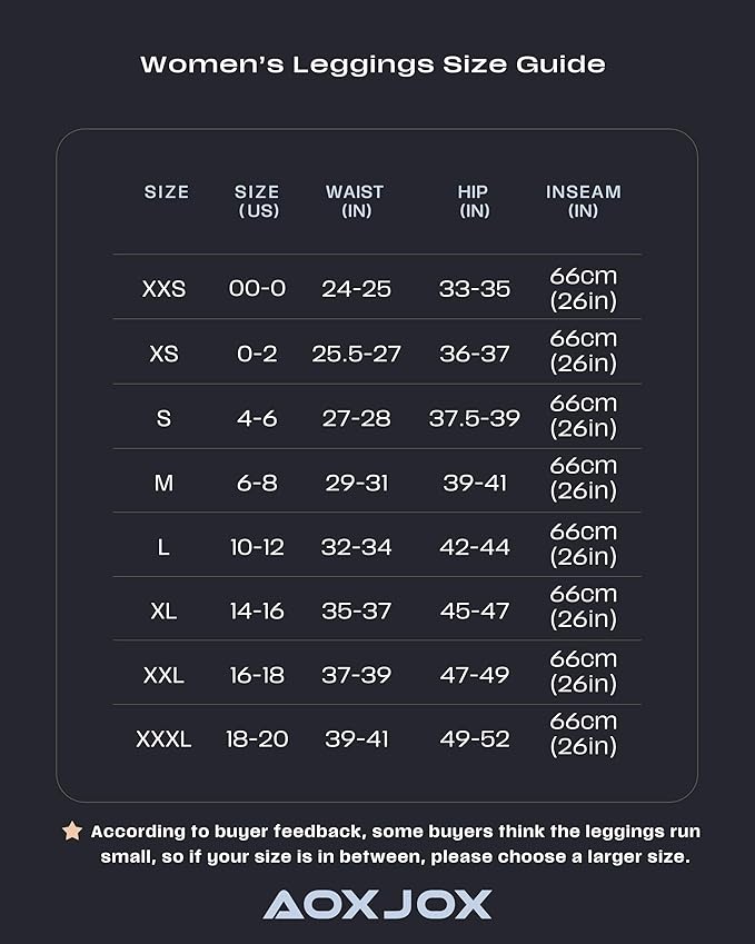 Aoxjox High Waisted Workout Leggings for Women Tummy Control Buttery Soft Yoga Metamorph Deep V Pants 26"