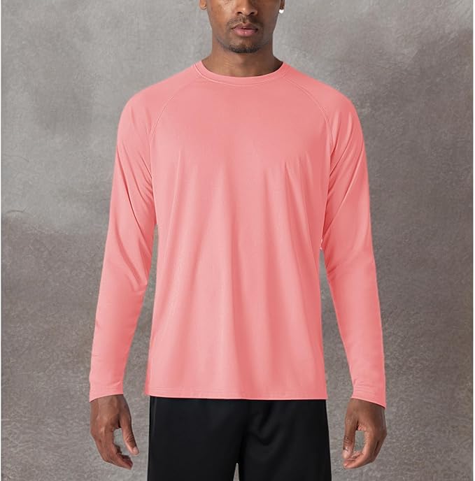MAGCOMSEN Men's Long Sleeve Shirts UPF 50+ UV Sun Protection Athletic Shirts for Hiking Running Workout Rash Guard