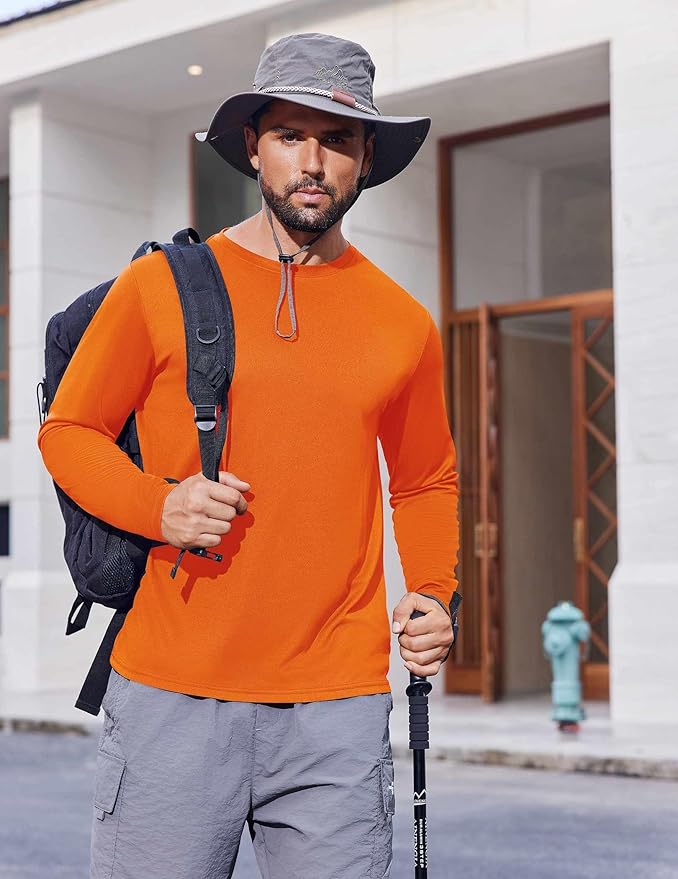 COOFANDY Long Sleeve Shirts for Men Moisture Wicking Activewear T-Shirts Workout Running Shirts