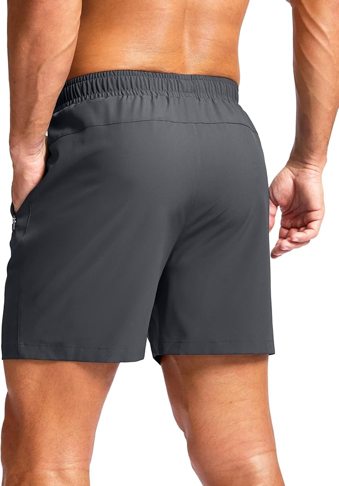 G Gradual Men's Athletic Running Shorts with Zipper Pockets Quick Dry 7"/ 5"/ 9" Workout Gym Shorts for Basketball Hiking
