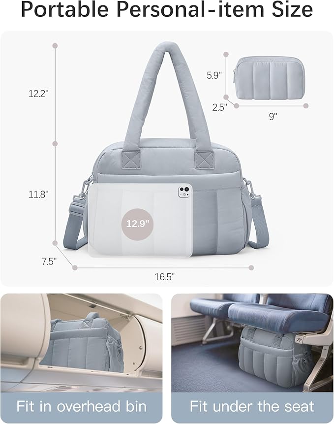 oscaurt Gym Bag for Women Lightweight Duffle Bag for Travel with Toiletry Pouch Water Resistant Carry On Weekender Overnight Duffel