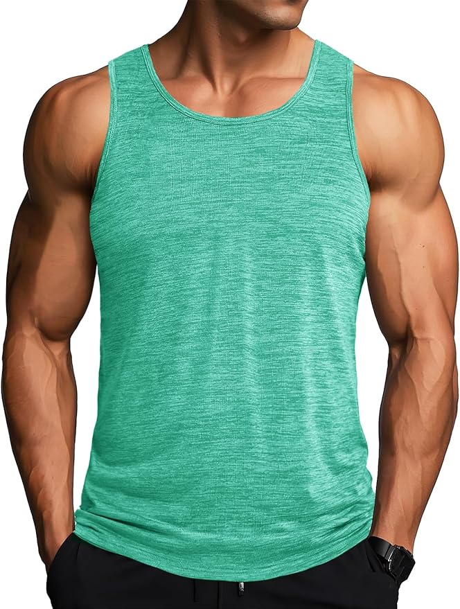 MAGCOMSEN Mens Workout Tank Tops Undershirt Cotton Muscle Athletic Sleeveless Shirts for Gym