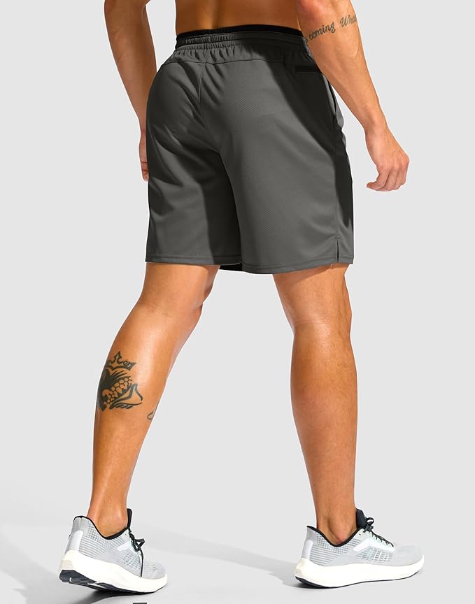 G Gradual Men's Running Athletic Shorts with Zipper Pocket 5"/ 7" Lightweight Quick Dry Gym Workout Shorts for Tennis Active
