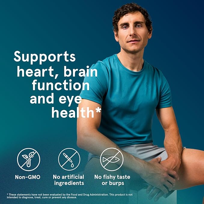 Puori Omega 3 Fish Oil Supplement - Ultra Pure & Burpless Wild Caught Fish Oil with 2000mg Omega 3 Fatty Acids,1250mg EPA & 500mg DHA Supports Heart, Brain & Eye Health - IFOS Certified - 240 Softgels