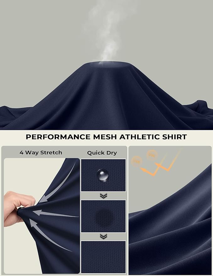 COOFANDY Long Sleeve Shirts for Men Moisture Wicking Activewear T-Shirts Workout Running Shirts