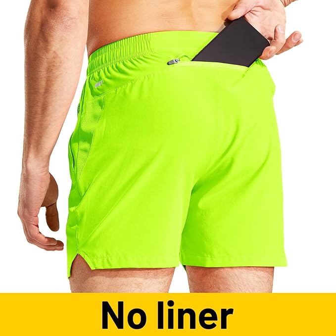 MIER Men's Workout Running Shorts Quick Dry Active 5 Inches Shorts with Pockets, Lightweight, Breathable