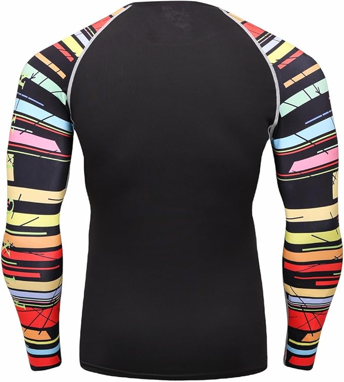 Men's Soft Slim Long Sleeve Dry-Fit Compression Gym Trainning Shirt