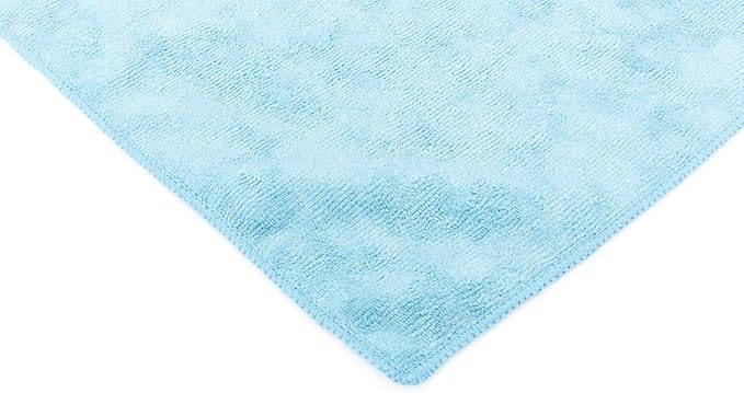The Rag Company - Sport & Workout Towel - Gym, Exercise, Fitness, Spa, Ultra Soft, Super Absorbent, Fast Drying Premium Microfiber, 320gsm, 16in x 27in (3-Pack) (Light Blue)