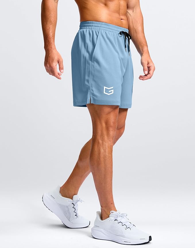 G Gradual Men's Athletic Workout Shorts with Pockets 5"/7"/9" Lightweight Quick Dry Gym Basketball Running Shorts for Men