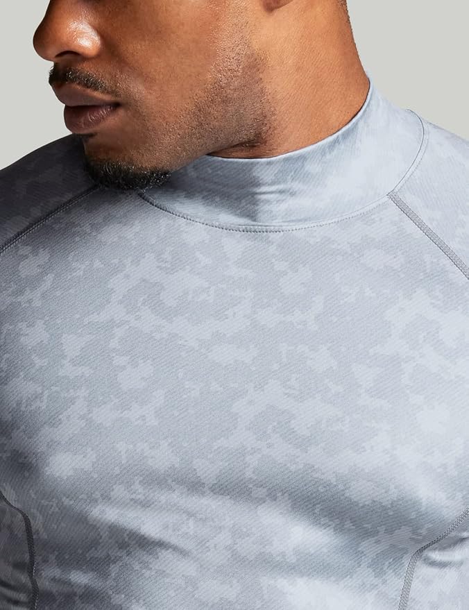 TSLA Men's Thermal Long Sleeve Compression Shirts, Mock/Turtleneck Winter Sports Running Base Layer Top