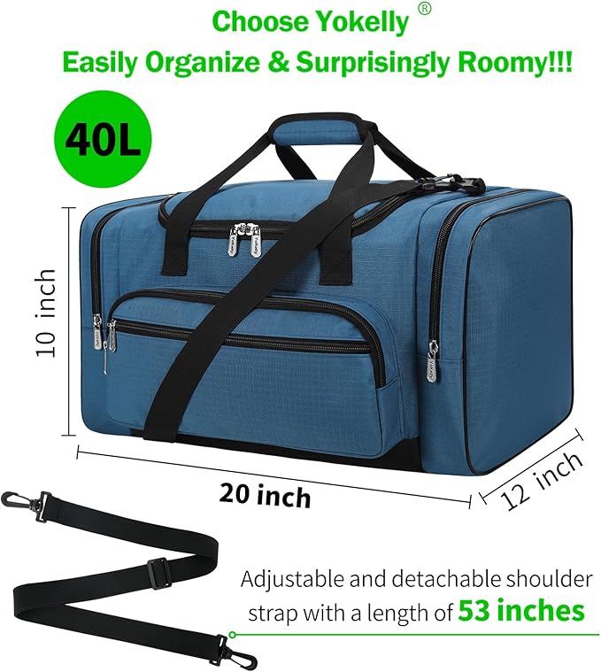 Sports Duffel Bag 20 inch for Travel Gym - Royal Blue