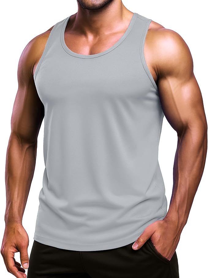 Boladeci Men's Tank Top Workout Athletic Quick Dry UPF 50+ Sun Protection Lightweight Summer Beach Gym Sleeveless Shirts