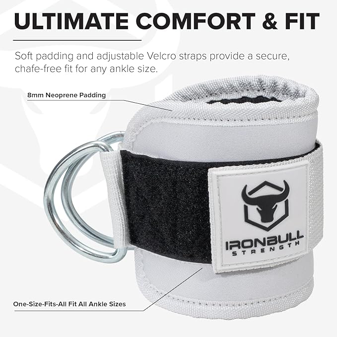 Women's Ankle Strap for Cable Machines & Resistance Bands: Gym & Home Workout Cuff Attachment for Leg Extensions, Kickbacks, Hip Abductors - Booty Exercises