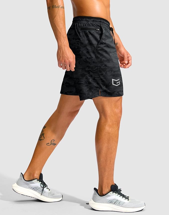 G Gradual Men's Running Athletic Shorts with Zipper Pocket 5"/ 7" Lightweight Quick Dry Gym Workout Shorts for Tennis Active