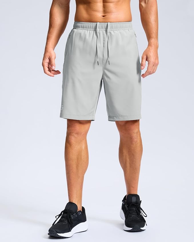 G Gradual Men's Athletic Running Shorts with Zipper Pockets Quick Dry 7"/ 5"/ 9" Workout Gym Shorts for Basketball Hiking