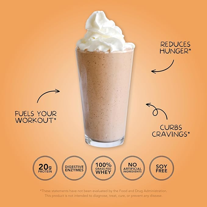 Clean Simple Eats Whey Protein Powder, Chocolate Peanut Butter Flavor Naturally Sweetened, 100% Grass Fed Protein Powder with Digestive Enzymes & No Artificial Ingredients, Gluten Free, 30 Servings