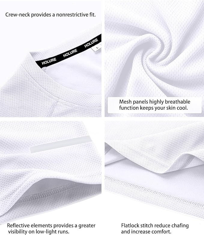 Holure Men's Mesh Quick-Dry Short Sleeve Workout T-Shirt