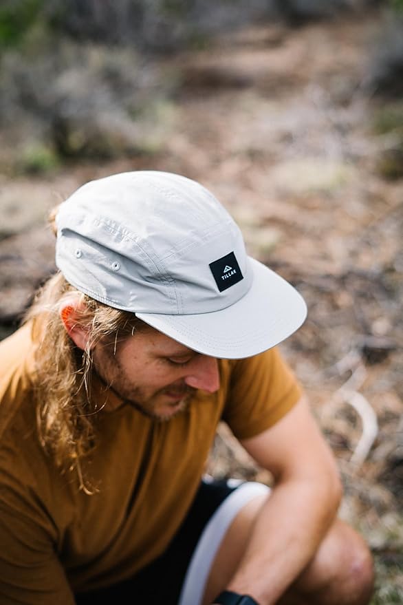 Tillak Wallowa Camp Hat, Lightweight Nylon 5 Panel Cap with Snap Closure