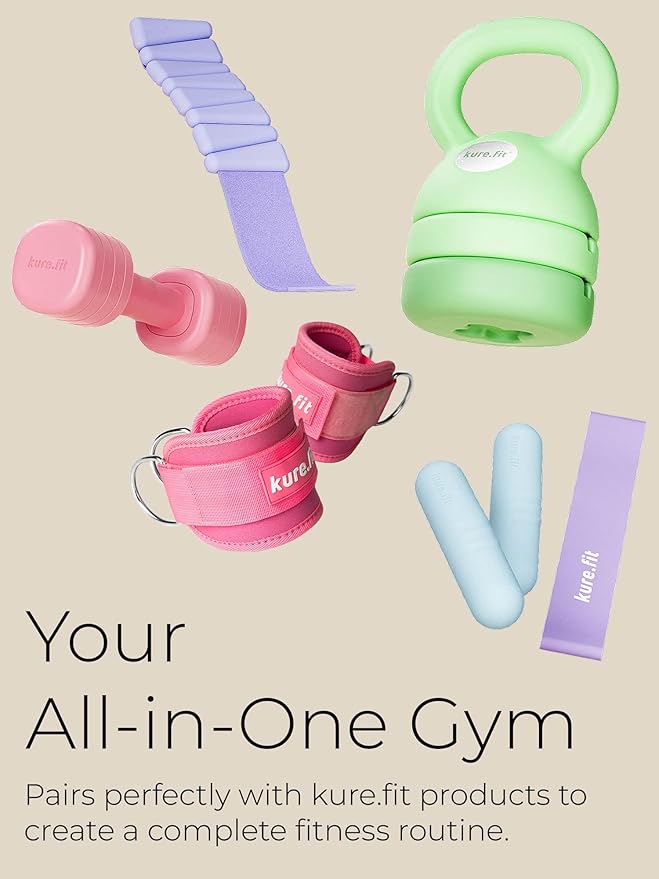 Adjustable Dumbbell Set｜2LB 3LB 4LB 5LB Light Hand Weights for Women｜One-Twist Weight Adjustment｜Non-Slip Curved Grip Handle｜Free Weights for Home Gym, Rehab, Pilates, Yoga, Strength Training