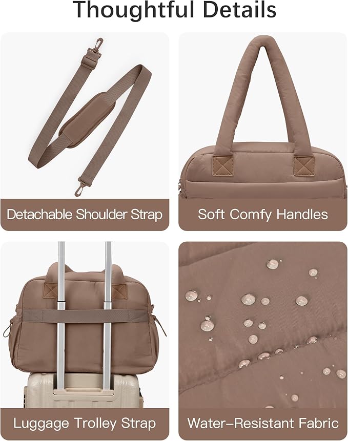 oscaurt Gym Bag for Women Lightweight Duffle Bag for Travel with Toiletry Pouch Water Resistant Carry On Weekender Overnight Duffel