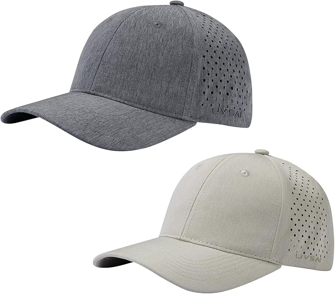 UPF 50+ Performance Water Resistant Baseball Cap Lightweight Breathable Hat Golf Running Boat Hiking for Men Women