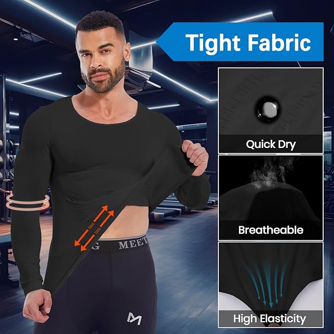 Gynecomastia Compression Shirt Men, Slimming Undershirt Compression Tank Top Mens Shapewear Body Shaper