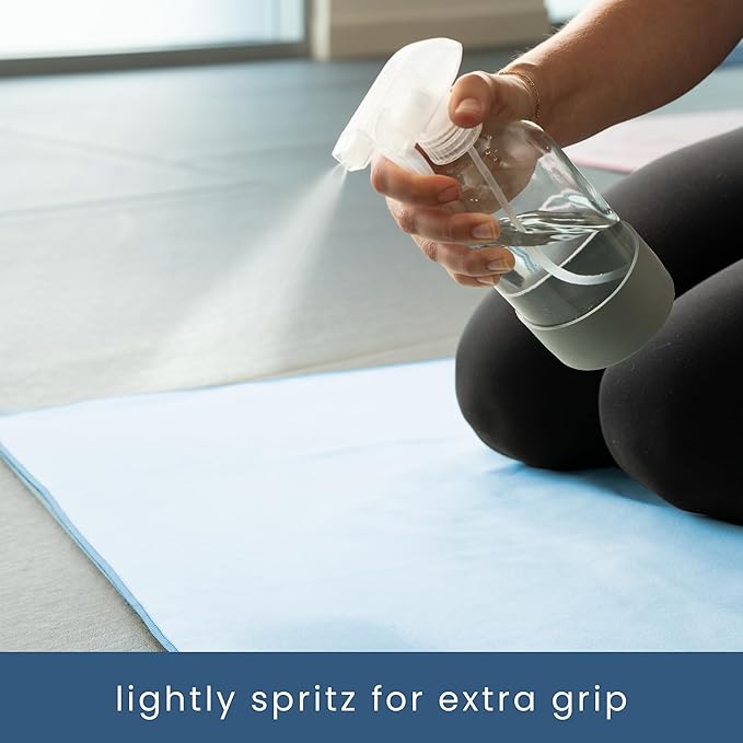 S&T INC. Yoga Mat Towel, Quick Dry Towel, Soft and Absorbent for Gym, Pilates, and Hot Yoga Mat, 1 Pack, 26.5 inches x 72 inches, Microfiber, Blue