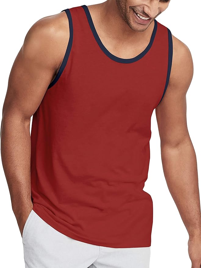Hat and Beyond Mens Tank Top Soft Performance Boxing Gym Shirts Plain Muscle Tee