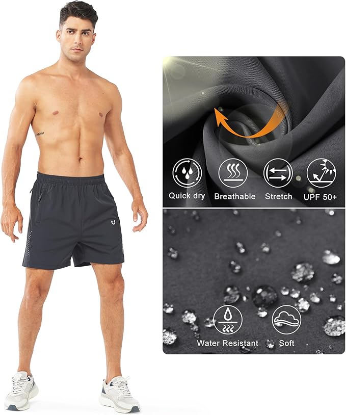 NORTHYARD Men's Athletic Running Shorts Quick Dry Workout Shorts 7"/ 5"/ 9" Lightweight Sports Gym Basketball Tennis Hiking